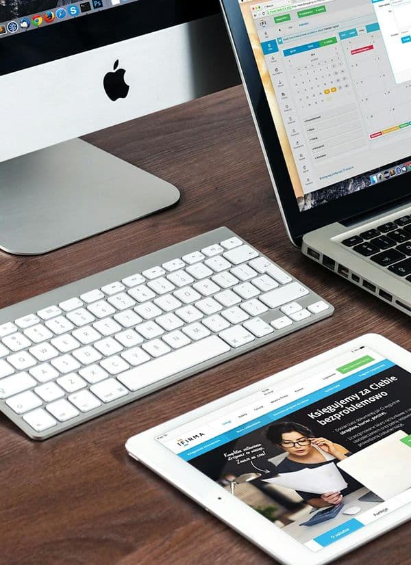 image of ipad and iMac on a table